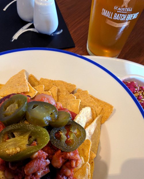 Vegan food at St Austell Brewery
